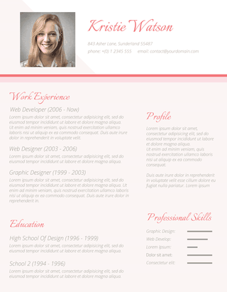 graphic designer for Fresher Resume Doc Format
